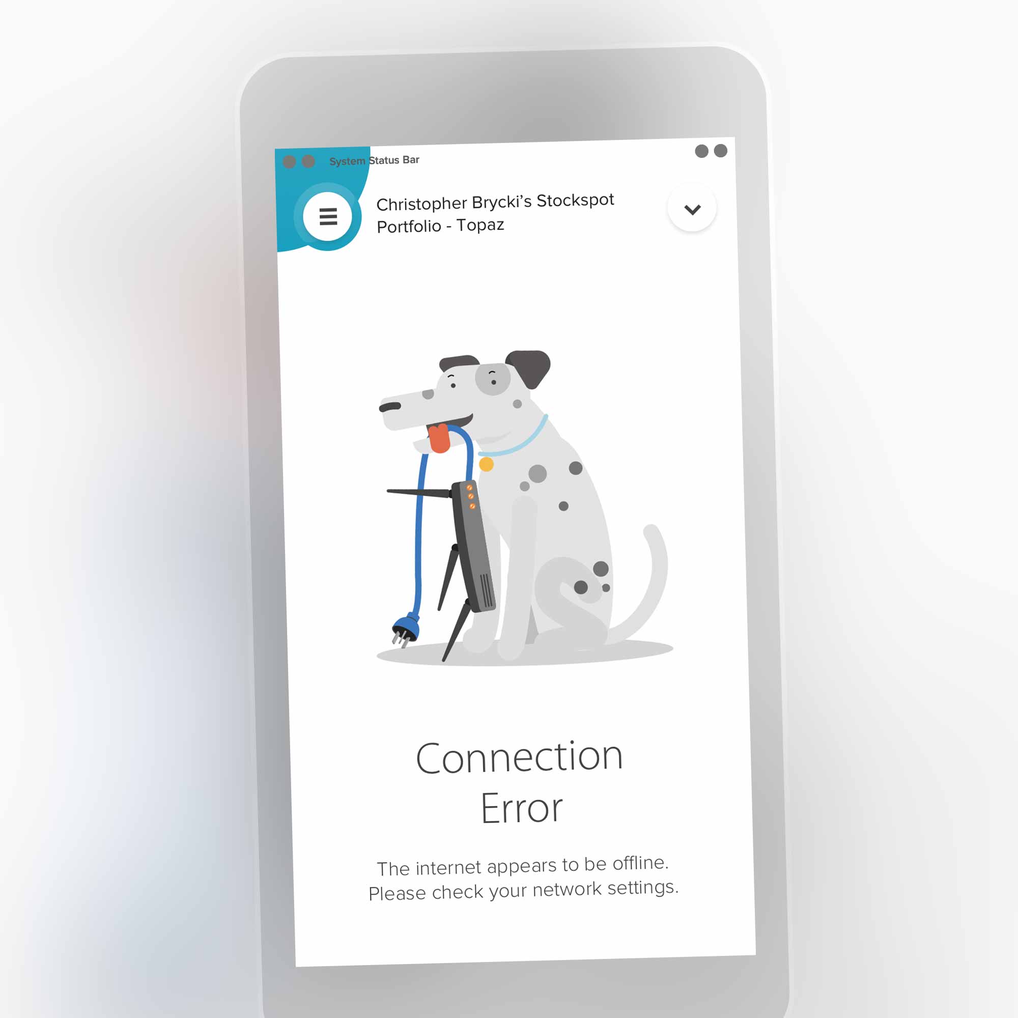 Commercial illustration of a cute dog for a fintech app by Liz Broekhuyse
